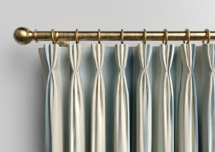 Laura Ashley Awning Stripe, Seaspray - Made to Measure Curtains - Image 11